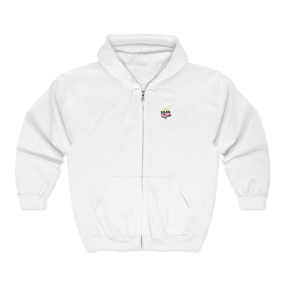 Sask Surf Club Zip Hoodie — 'Off The Deck' Retro Surf Graphic