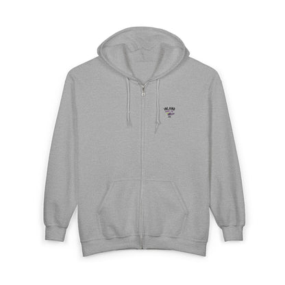 Inland Surf Co. Zip Hoodie — 'Off The Deck' Retro Surf Graphic