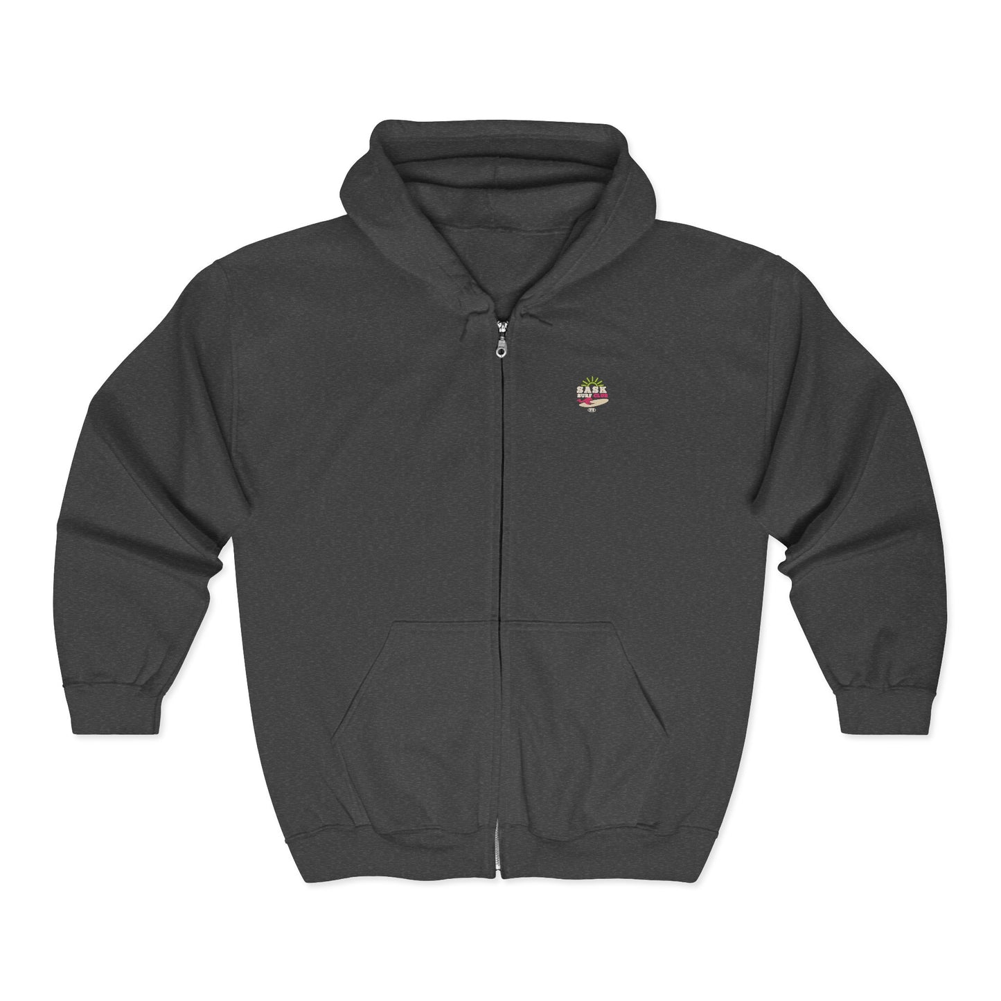 Sask Surf Club Zip Hoodie – Retro Beach Surfboard Design